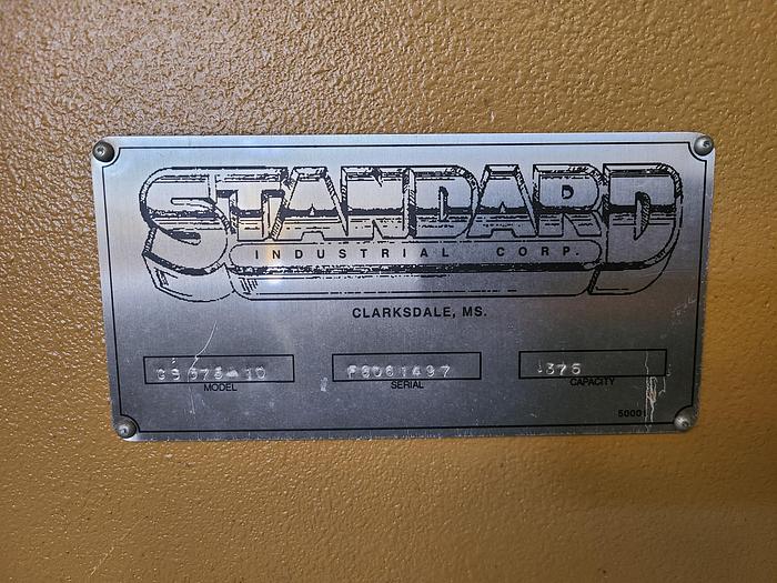 Used Standard Model CS 375-10 Metal Shear New 2006 with Back Gauge