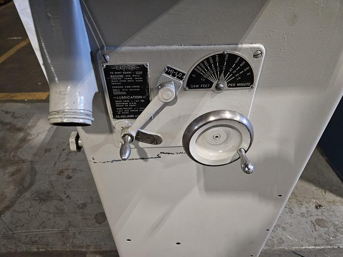 Used Rockwell Delta 20 Inch Metal Vertical Band Saw with Blade Welder 220V 3 Phase Variable Speed 