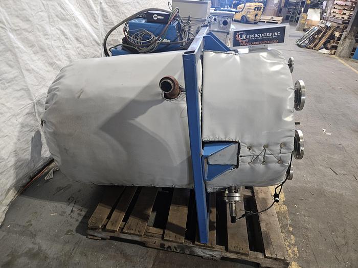 Used 175 Gallon Super Heavy Duty Stainless Steel Horizontal High Pressure Vessel Holding Tank Rated at 300F to -20F @ 90 PSIG Built in 2010