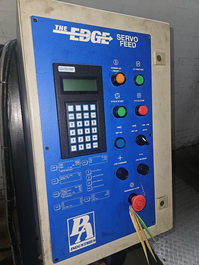Used PA 8" Servo Feed for Stamping Press Side with full control panel