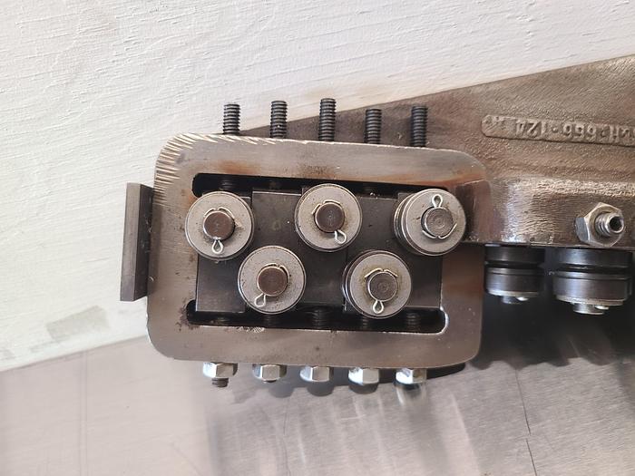 Used Wire Stock Straightener Multi Roll 90 degree transition 2 Plane Brass Steel Silver