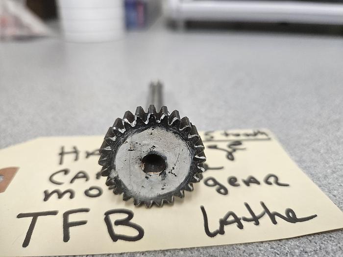 Used Hardinge TFB Carriage Motor Drive Gear for Narrow Bed Lathe