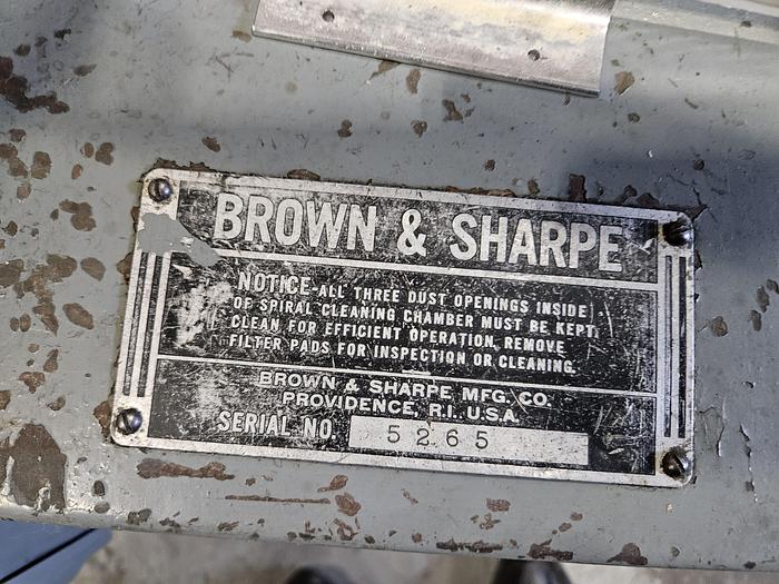 Used Brown and Sharpe Vacuum Unit for Surface Grinder Collector