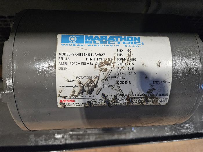 Used Dual Head Bench Top Buffing Polishing Machine with Self Contained Dust Collector 110V