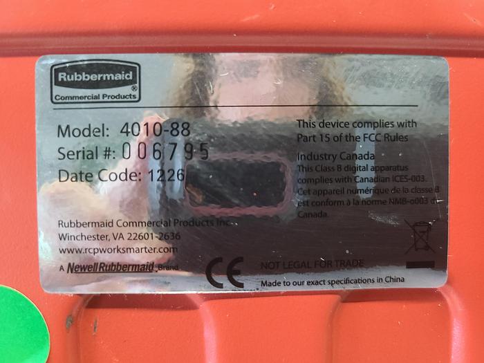 Used Rubbermaid 150 Lb Digital Scale 110V 12 Inch Platform 