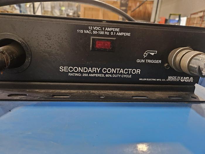 Used Miller Delta Weld 452 CV DC Welding Power Source with Miller Robotic Interface Microprocessor Weld Controller Cool mate 4 & Gun w/ Feeder... formerly on a Robot Welder