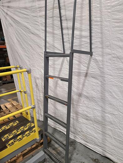 Used Gated Platform Ladder for Elevated Work Area