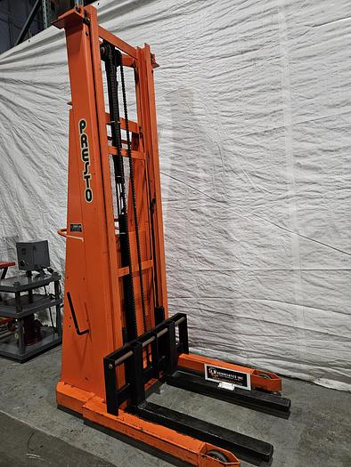 Used Presto BT8127-MOD Electric Lift Truck 126 inch high lifting 200 Lbs. Manual Drive
