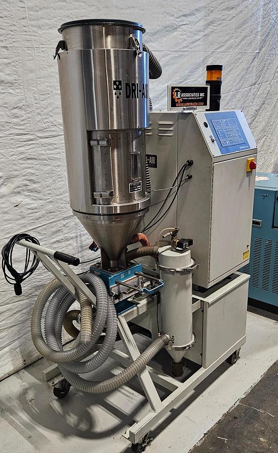 Used DRI-AIR HP4-X 35 FM HIGH-TEMPERATURE DESICCANT RESIN DRYER – RH60 STAINLESS STEEL HOPPER – ADVANCED CONTROL – NO-SPILL RECEIVER – 480V / 3 PHASE