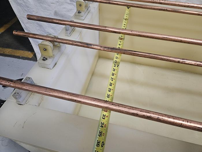 Used Poly Plating Tank with Copper Bars and Agitation Motor 64 inch long x 33 wide x 21 deep