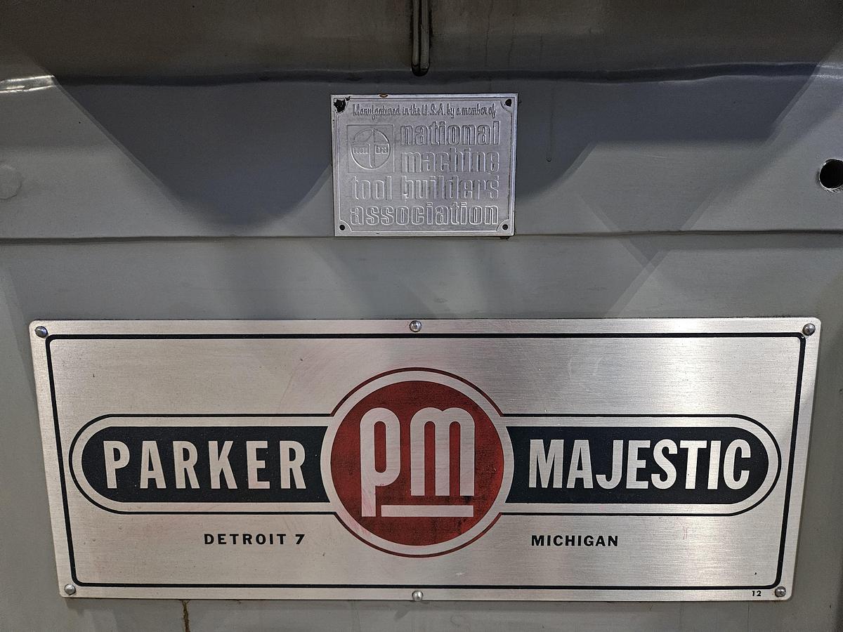 Used PARKER MAJESTIC 6" x 12" MANUAL SURFACE GRINDER – POWER Z-AXIS – DRO – ELECTRIC MAG CHUCK – SINGLE-POINT LUBE – DUAL VOLTAGE – EXCELLENT CONDITION