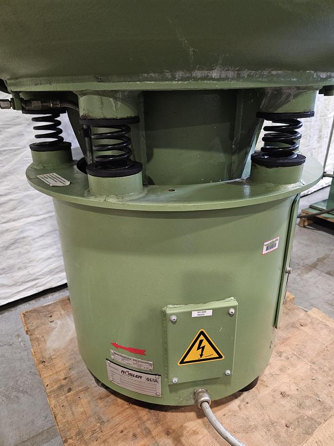 Used RÖSLER R125 EC RUBBER-LINED VIBRATORY FINISHING MACHINE – APPROX. 3 CU. FT. WORKING CAPACITY – 460V 3 PHASE – MADE IN GERMANY – TESTED