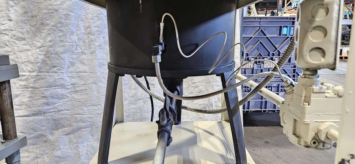 Used CHARLES HONES 160 LB GAS / PROPANE METAL MELTING FURNACE – LEAD, PEWTER, ZINC & ZAMAK ALLOYS – PARTLOW TEMPERATURE CONTROL – EXHAUST HOOD – REFURBISHED – TESTED