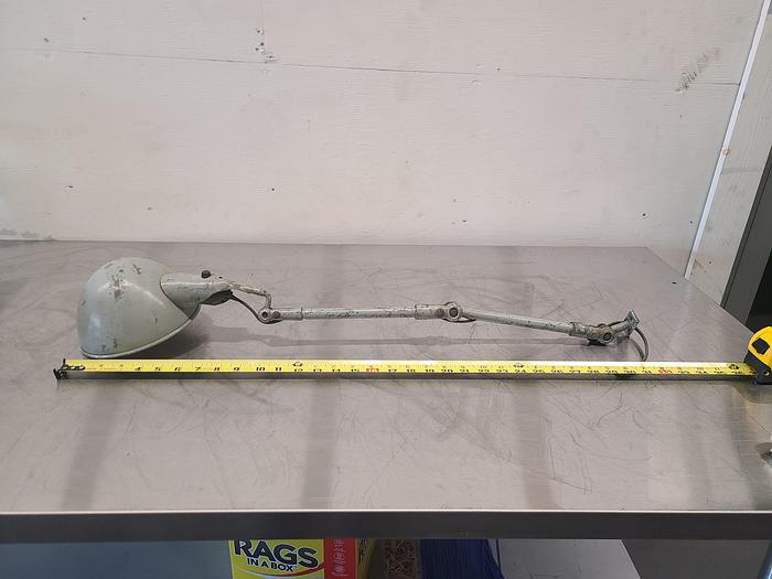 Used 31 Inch Work Light Industrial Steam Punk Lamp Machine Articulating 110V