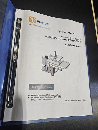 Used Vertrod PAC Machine MEDV36EP/P-CAN-AE-3/8_SP-230v