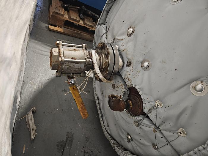 Used 175 Gallon Super Heavy Duty Stainless Steel Horizontal High Pressure Vessel Holding Tank Rated at 300F to -20F @ 90 PSIG Built in 2010