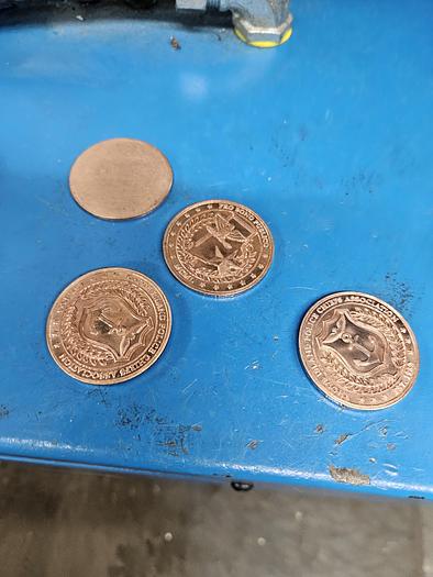 Used DCS 450 Ton Hydraulic Coining Press with Coin Ejection Quick Change Tooling System PRISTINE CONDITION!!