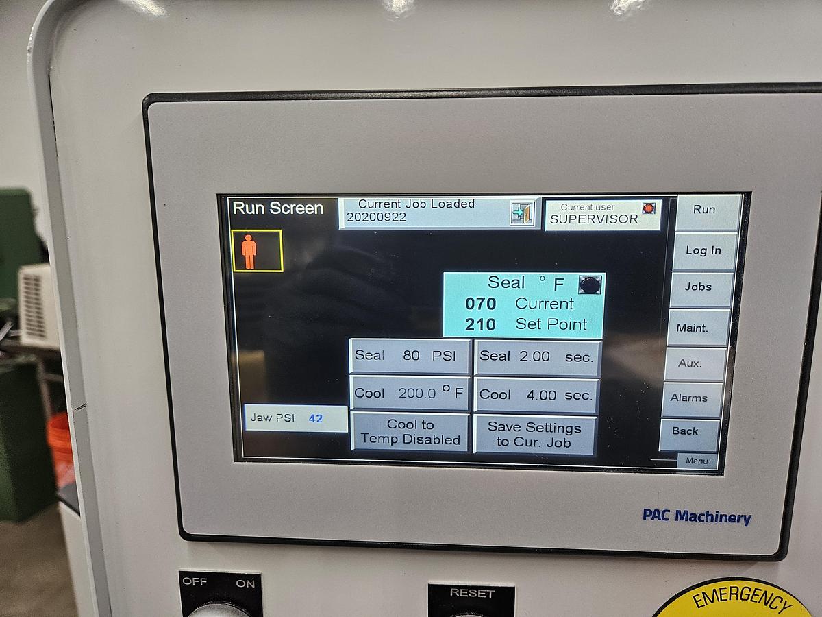 Used 2023 Vertrod 36" PAC Machine Cantilever Frame Thermal Impulse Heat Sealer MEDV36EP/P-CAN-AE-3/8_SP-230v