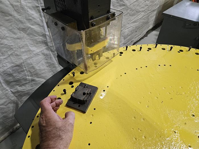 Used Hugold Automated Stamping Crimping Air Press with Rotary Table and Tooling