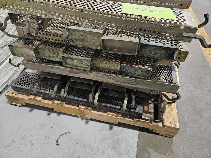 Used Lot of 36 Anode Baskets Titanium for Electroplating Plating Anode Holders for Tank... one price!