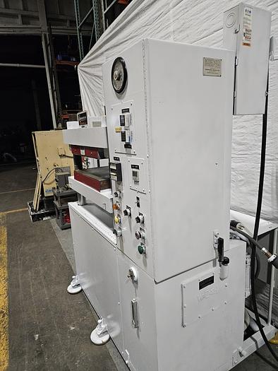 Used Wabash 100 Ton Hydraulic Press Model# 100-2424-STMAC with Heated Platens Molding & Laminating 