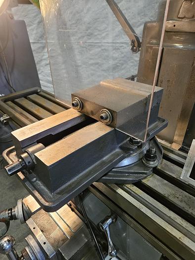 Used Clark Variable Speed Milling Machine DRO Power Feed Rotating Vise & Collets