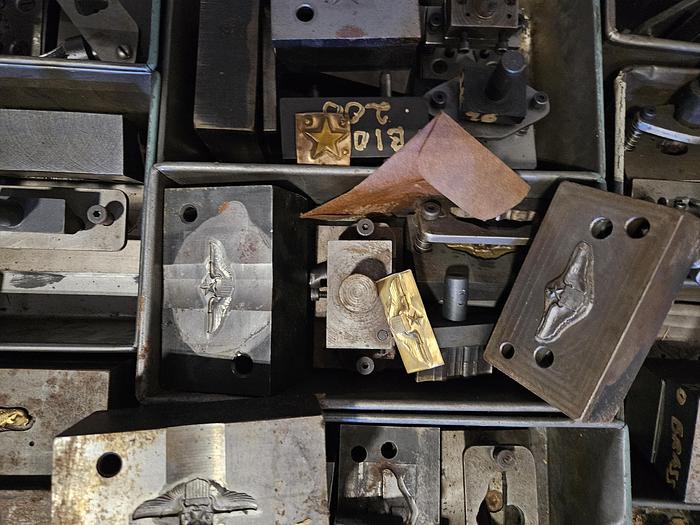 Used Military Insignia Tooling for making Medals Rank Designations Hundreds of Styles for punch press