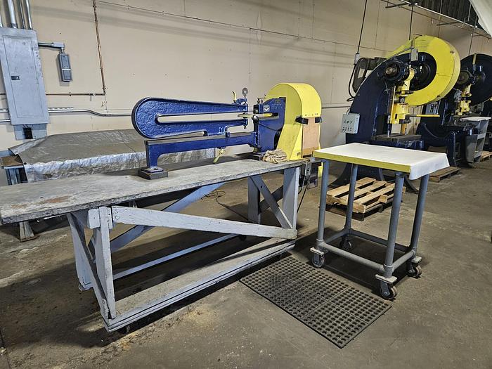 Used Pexto Model 299B Motorized Ring & Circle Cutter sheet metal shear 20 GA x 42" 110V