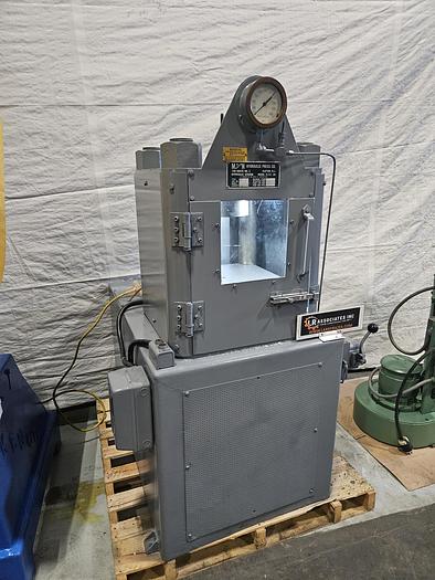 Used Clifton 200 Ton Hydraulic Hobbing Coining Press Metal Forming Brass Copper Steel Gold Silver 