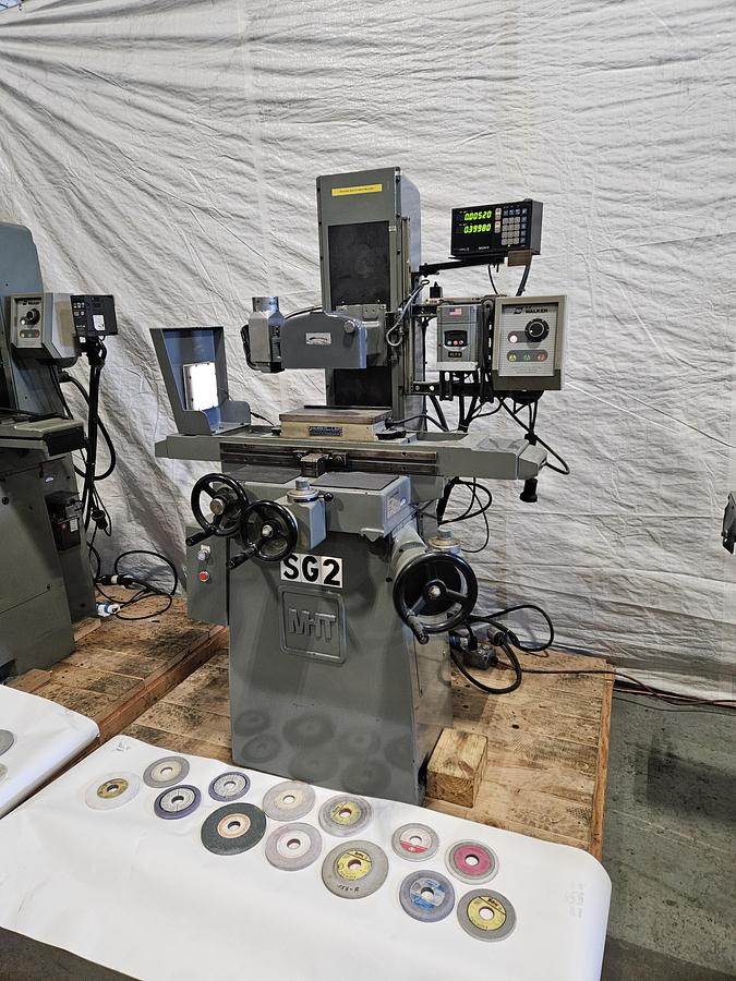Used MITSUI HIGH-TEC MSG-200MH 6" x 12" MANUAL SURFACE GRINDER – DRO – VFD – WALKER ELECTRIC MAG CHUCK – MICRO-FEED DIALS – EXCELLENT CONDITION