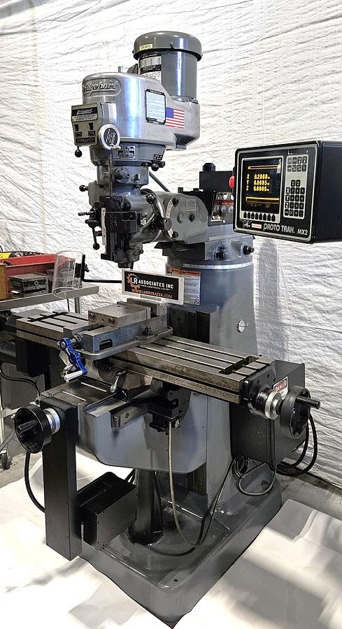 Used BRIDGEPORT SERIES I VERTICAL MILLING MACHINE – PROTOTRAK MX2 2-AXIS CNC CONTROL – 3-AXIS DRO – 2 HP VARIABLE SPEED – 230V 3 PHASE – YUASA VISE – TOOLING PACKAGE – TESTED