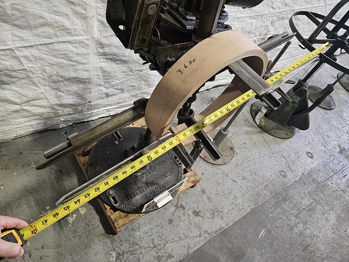 Used Littell 48 Inch Reel Payoff for feeding metal stock to power punch press