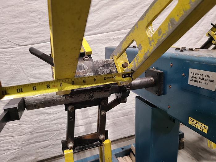 Used RapidAir  Dual 1500 Lb Material Coil 72 Inch Payoff Decoiler Stock Feed Adjustable Clutch & Coil Diameter