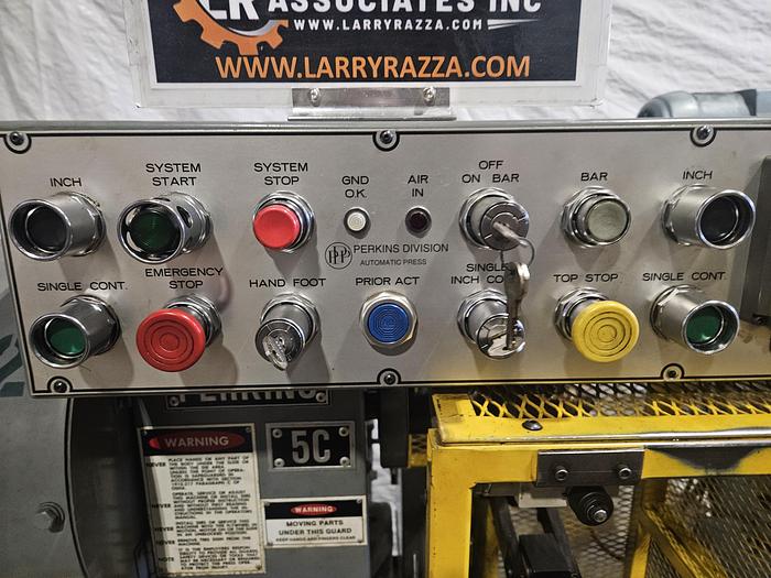 Used 3 Ton Perkins Punch Press, Air Clutch & Air Brake, with Palm Buttons