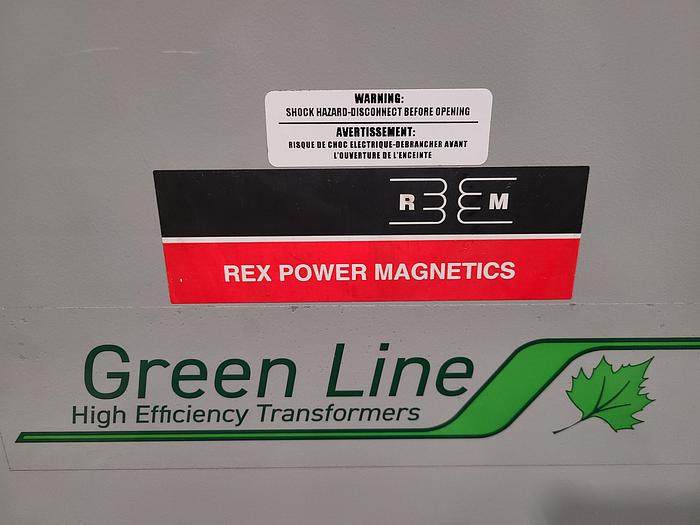 Used Green Line Rex Power Magnetics 3 Phase Transformer Primary 208 Secondary 416Y/240  75KVA TESTED! 
