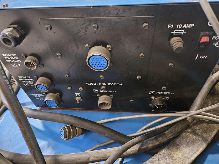 Used Miller Delta Weld 452 CV DC Welding Power Source with Miller Robotic Interface Microprocessor Weld Controller Cool mate 4 & Gun w/ Feeder... formerly on a Robot Welder