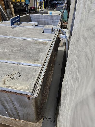 Used Stainless Steel Dipping / Holding Tank 8 Feet long x 36" wide x 36" deep two 4 foot chambers