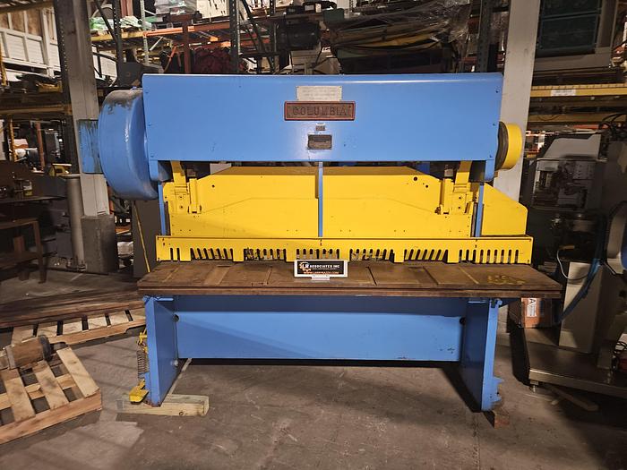 Used Clumbia 406PSG Power Shear Cuts 1/4" Mild Steel 92" Blade Length with Back Gauge