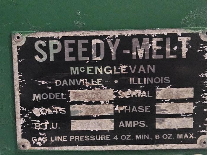 Used Speedy Melt High Temp Tilt & Pour Furnace Brass Copper Needs Gas Burner