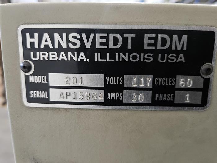 Used Hansvedt Sinker EDM Model 201 Compact Precision 120V