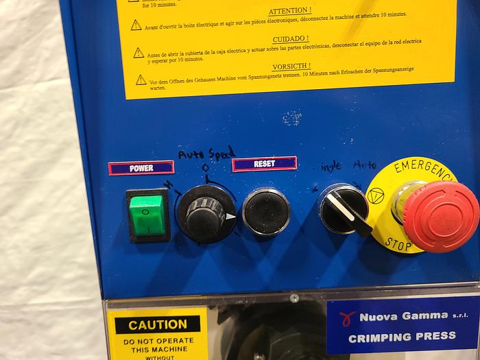 Used Nuova Gamma Crimping Press for Electronic Wire Assembly Termination