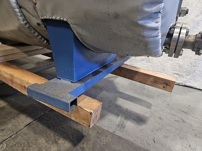 Used 350 Gallon Super Heavy Duty Stainless Steel Horizontal Holding Tank Rated at 300F to -20F @ 90 PSIG Built in 2010