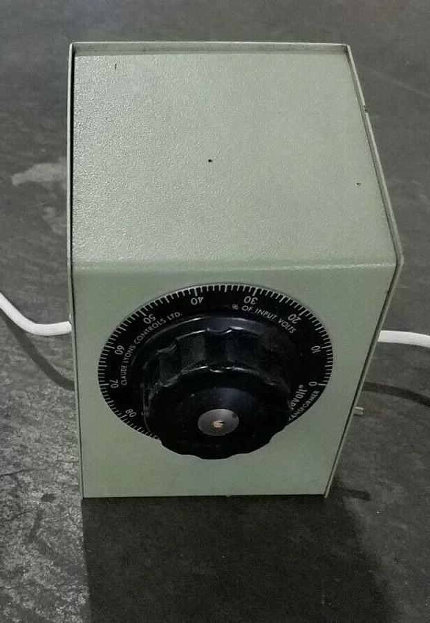 Used Claude Lyons Controls Regavolt Transformer Rheostat mounted in box