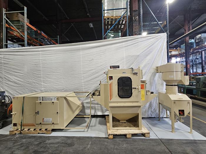 Used Empire Automatic Inline Conveyer Sand Blasting Machine Complete System Model # IL 885