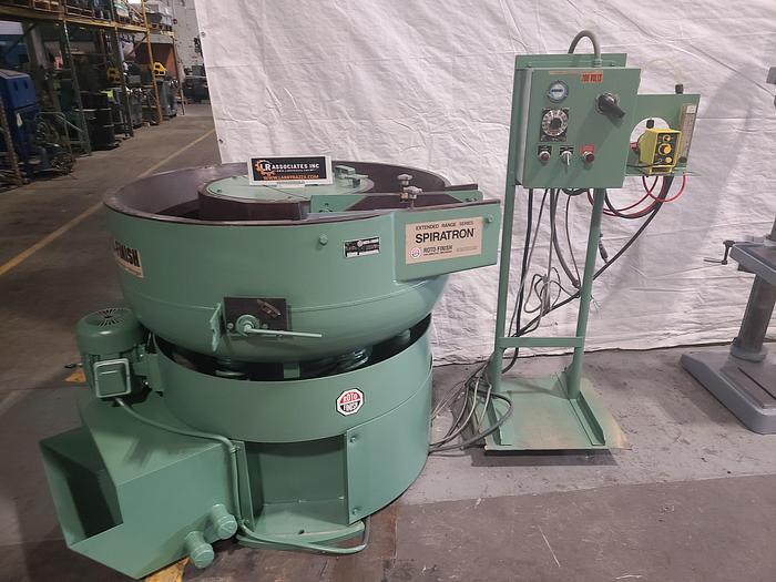 Used Roto-Finish Spiratron 4 Cubic Foot Vibratory Finishing Machine with Automatic Parts Seperator
