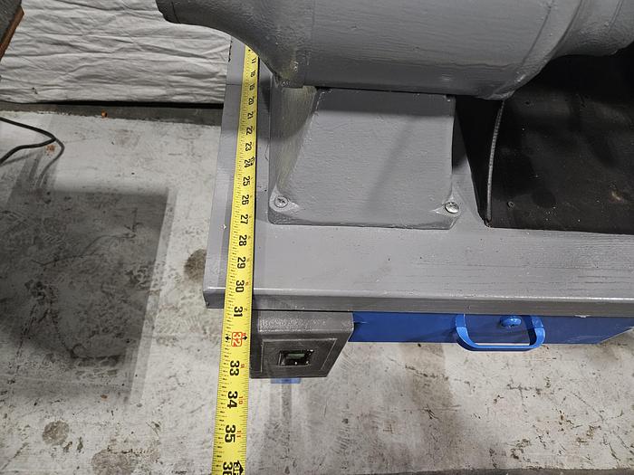 Used Buffing Polishing Machine Double Baldor Motors with Hoods & Bench 220V 3 Phase