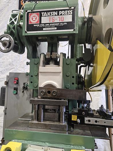 Used 10 Ton Mechanical Punch Press with 3" Rapid Air Feed Stamping Brass Steel Automatic or Single Operation... Excellent Condition!