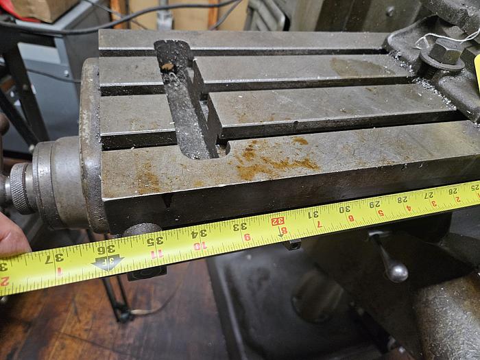 Used Bridgeport Milling Machine 36 inch Table Vise & Power Feed