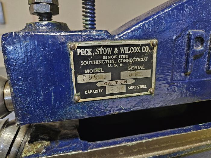 Used Pexto Model 299B Motorized Ring & Circle Cutter sheet metal shear 20 GA x 42" 110V