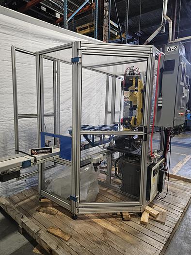 Used  AES Robotic Custom Packaging Machine Automated Robot Packaging with Conveyor